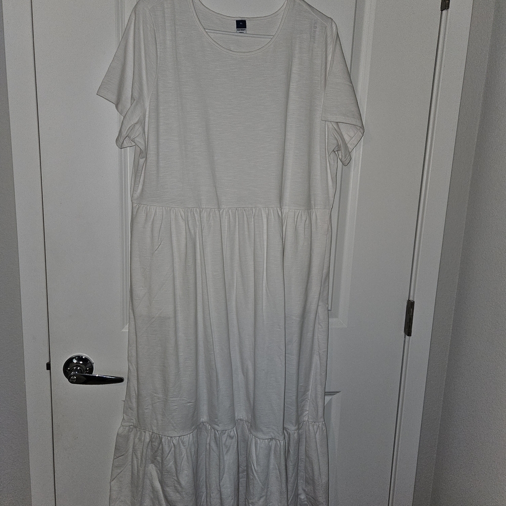 Old Navy White Midi Dress